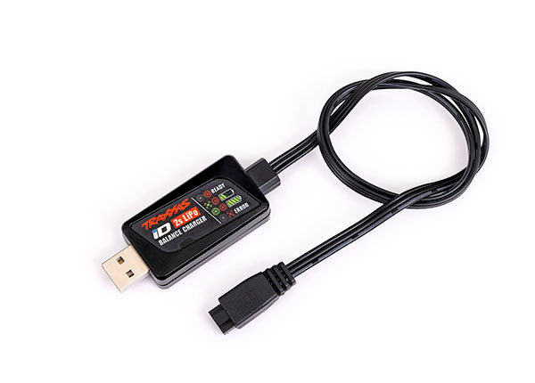 Traxxas Charger, ID Baalance USB (2-Cell 7.4V LiPo w/ID Connector Only)