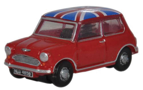 Oxford Diecast Austin Mini - Red w/Union Jack Roof