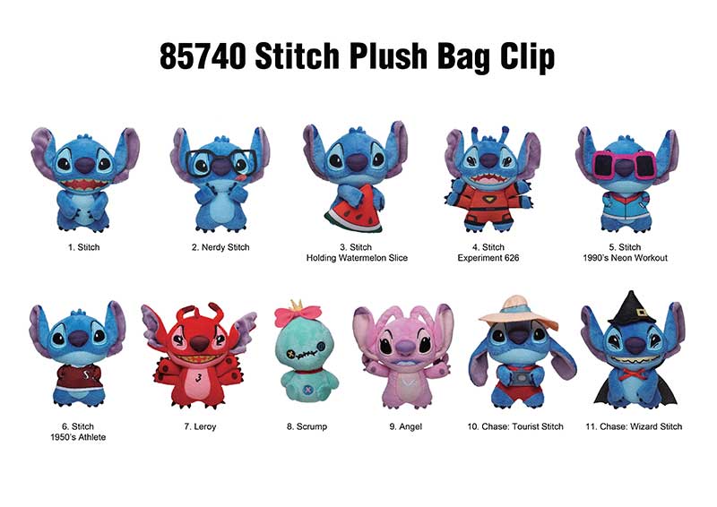 Disney Lilo & Stitch Mystery Plush Bag Clip