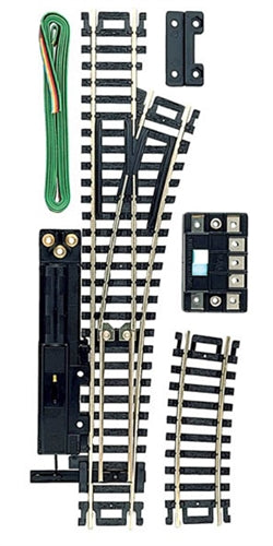 Atlas 851 Remote Control Snap-Switch Right Hand w/ Code 100 Nickel-Silver Rail & Black Ties