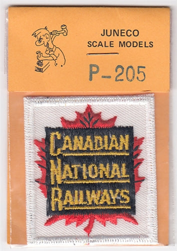 Juneco Scale Models P-205 Canadian National Railways Patch