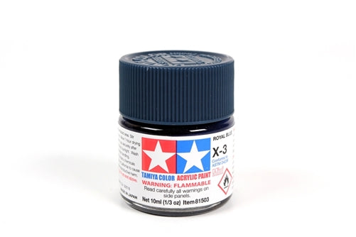 Tamiya Acrylic X-3 Royal Blue Mini Bottle 10mL (1/3oz)