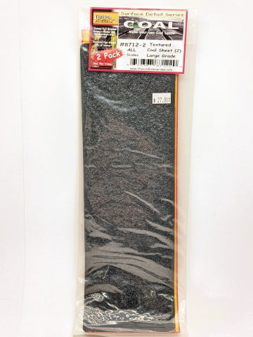 Chooch Enterprises 8710-2 Textured Coal Sheet Pkg of 2 Medium Grade All Scales NIB