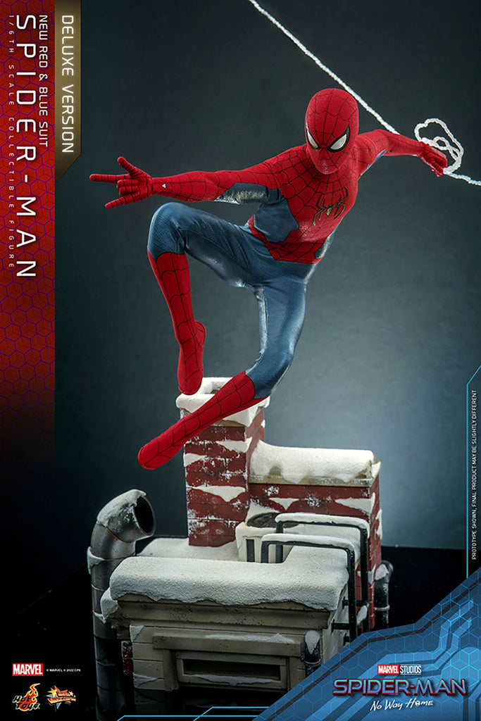 Hot Toys Spider-Man NWH New Red & Blue Suit Deluxe 1:6 Scale Figure