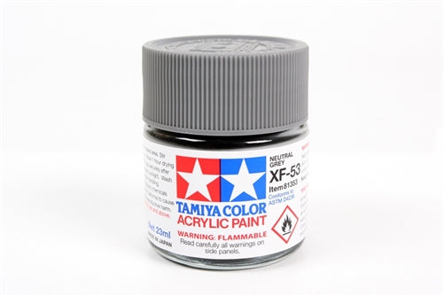 Tamiya Acrylic XF-53 Flat Neutral Gray Mini Bottle 10mL (1/3oz)