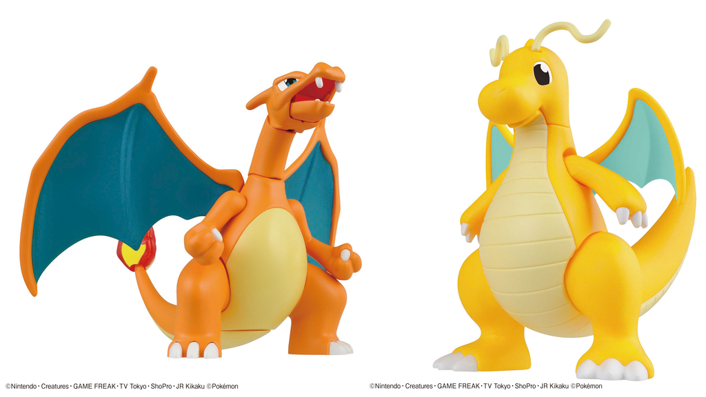 Pokemon Charizard & Dragonite Model Kit From Bandai