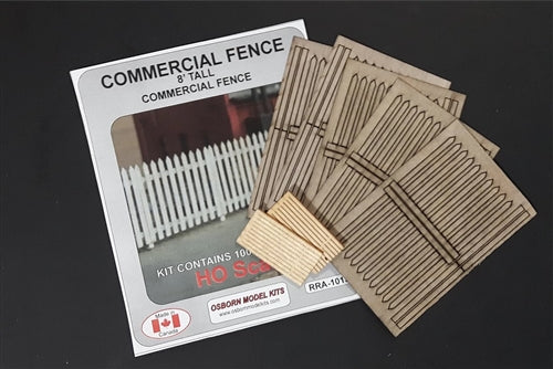 Osborn Model Kits RRA-1013 HO Commercial Fence Laser Cut Wood KIT NIB