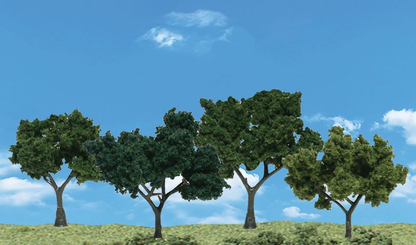 Woodland Scenics Scene-A-Rama Diorama Deciduous Trees 2 to 2-1/2" (5.1 to 6.4cm) Tall Pkg of 4