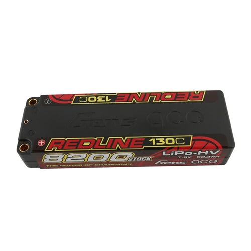 Gens Ace Redline 8200mAh LiHV LiPo Battery 130C 5mm Bullet Connectors HardCase 58#
