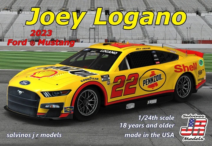 Salvinos JR Models Joey Logano 2023 Penske 'Shell-Pennzoil' 1/24 Plastic Model Kit