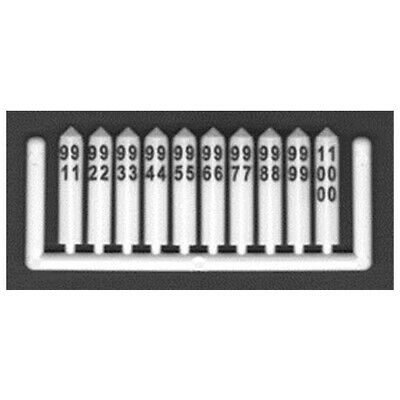 Tichy Train Group #8286 HO Concrete Milepost Markers #101 to 350 White w/ Black Printing Pkg of 250 NIB