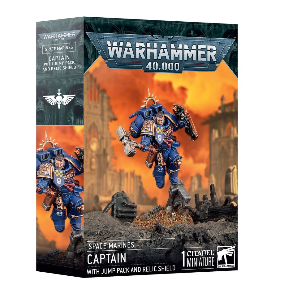 Warhammer 40,000: Space Marines Captain w/Jump Pack & Relic Shield