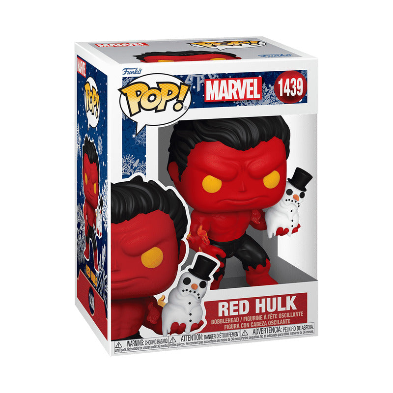 POP! Marvel Holiday Red Hulk with Snowman