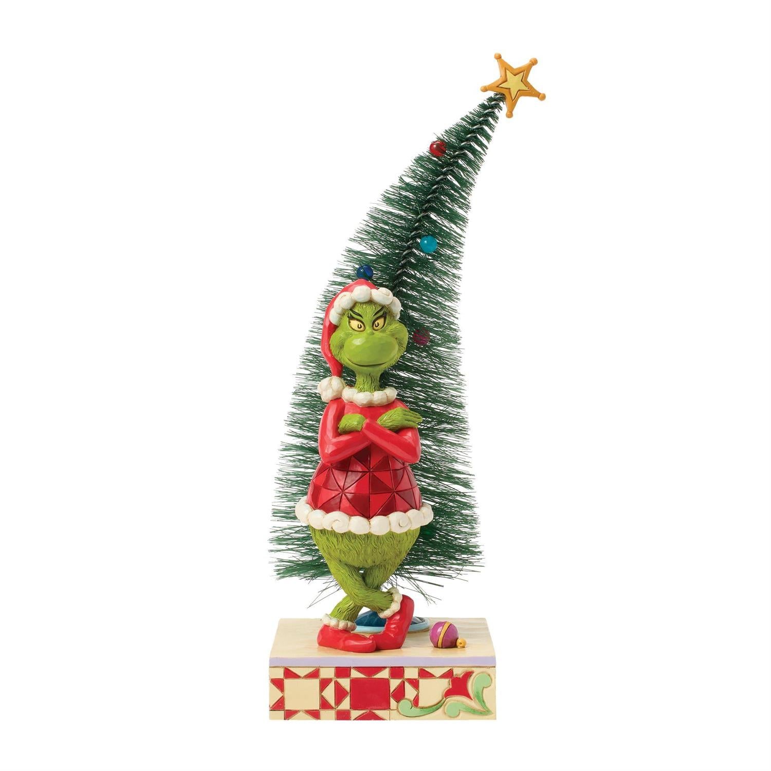 How the Grinch Stole Christmas - Grinch with Arms Crossed & Tree Jim Shore