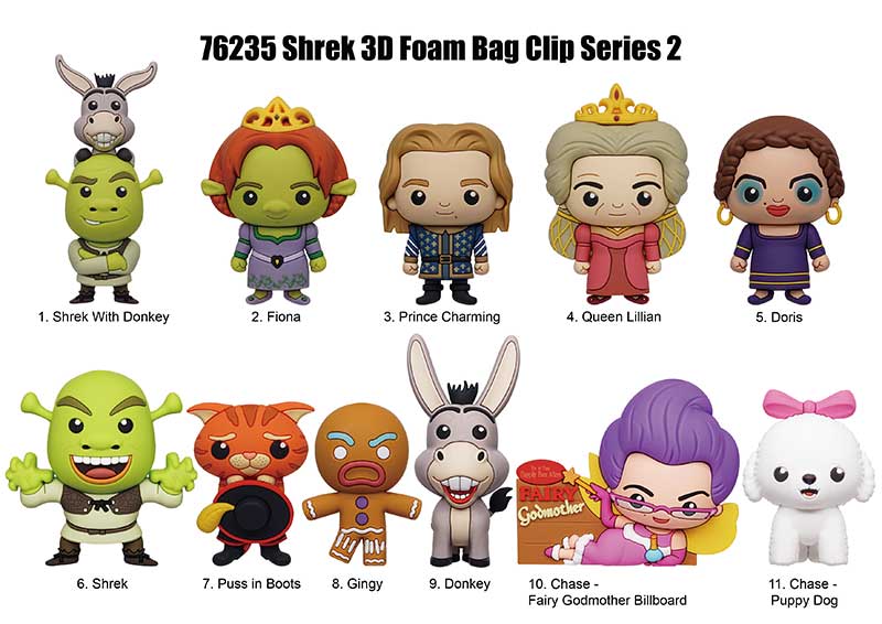 Shrek Series 2 Mystery 3D Foam Bag Clip