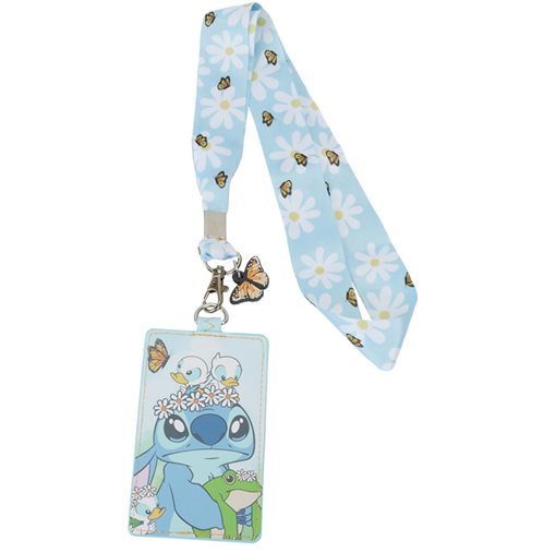 Loungefly Springtime Stitch Lanyard with Cardholder