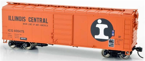 Bowser 42721 HO 40' Single-Door Boxcar Illinois Central Gulf ICG #400475 1974 Orange Black IC Lettering Built 3-54 NIB RTR