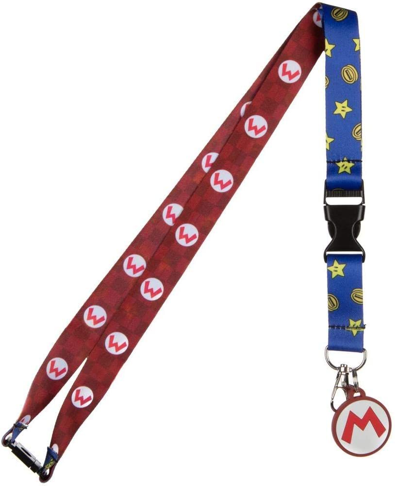 Super Mario Brothers Mario & Luigi Lanyard with Charm & Cardholder