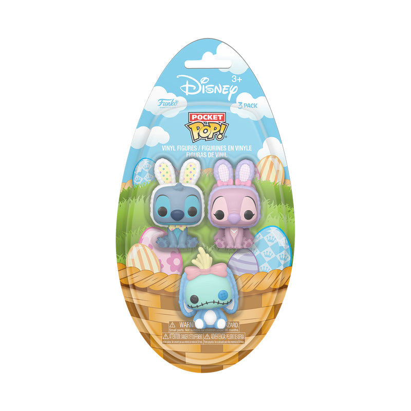Pocket POP! Disney Lilo & Stitch - Stitch, Angel & Scrump Easter 3pk