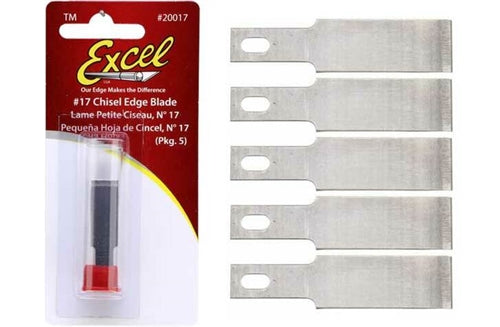 Excel 20017 #17 Wood Chisel Blade Pkg of 5 NIB