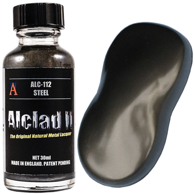 Alclad II 112 Steel Lacquer Paint 30mL NIB