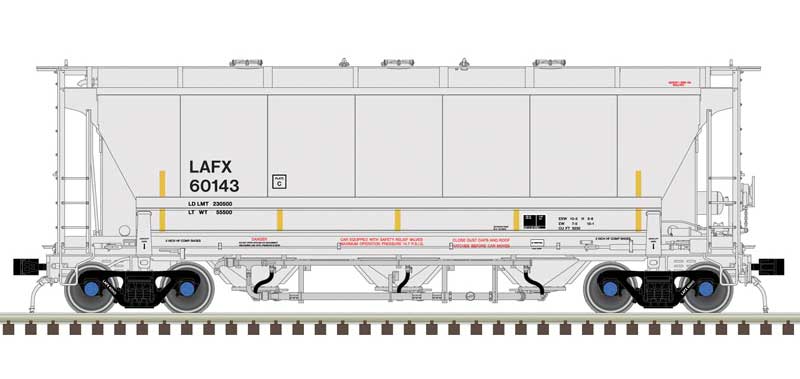 Atlas HO Trinity 3230 3-Bay Covered Hopper LAFX #60159