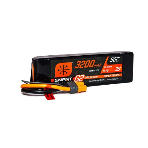 Spektrum SPMX323S30 11.1V 3200mAh 3S 30C Smart G2 LiPo Battery w/ IC3 Connector NIB