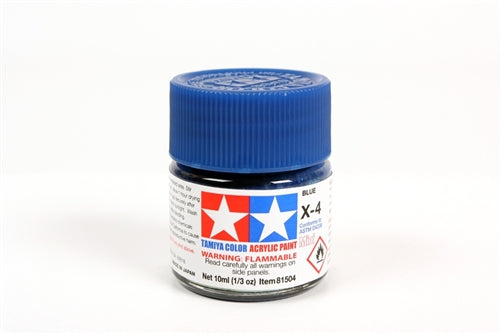 Tamiya Acrylic X-4 Blue Mini Bottle 10mL (1/3oz)