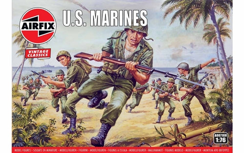 Airfix WWII US Marines 1:76 Plastic Model Figures