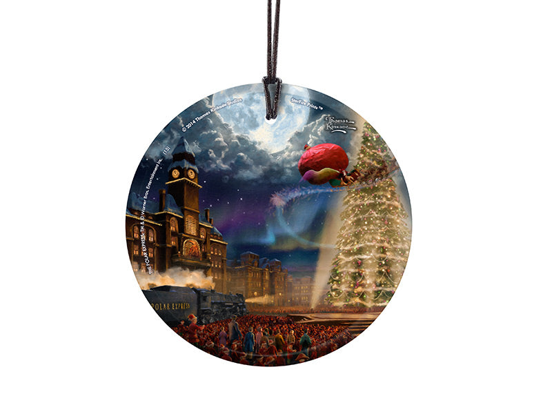 Polar Express North Pole Square StarFire Ornament
