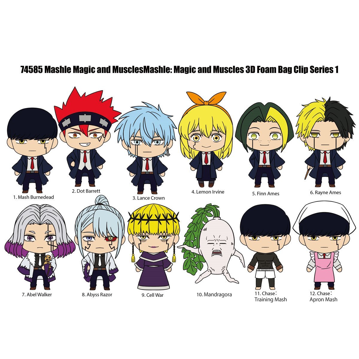 Mashle Series 1 Mystery 3D Foam Bag Clip