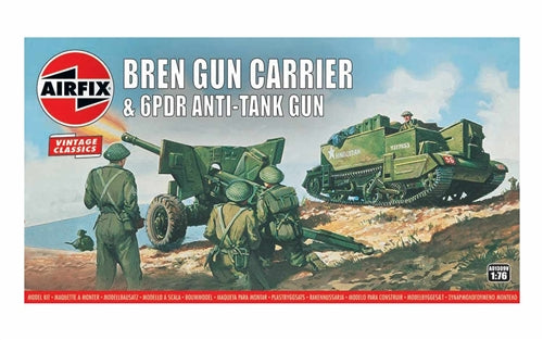 Airfix A01309V Bren Gun Carrier & 6PDR Anti-Tank Gun 1/76 Scale Plastic Model Kit NIB