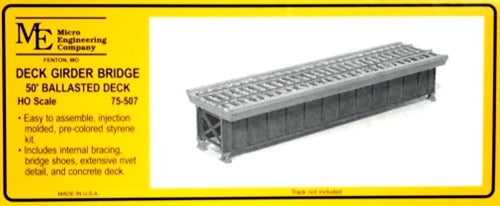 Micro Engineering 75-507 HO Deck-Girder Bridge w/ Ballasted Deck KIT NIB