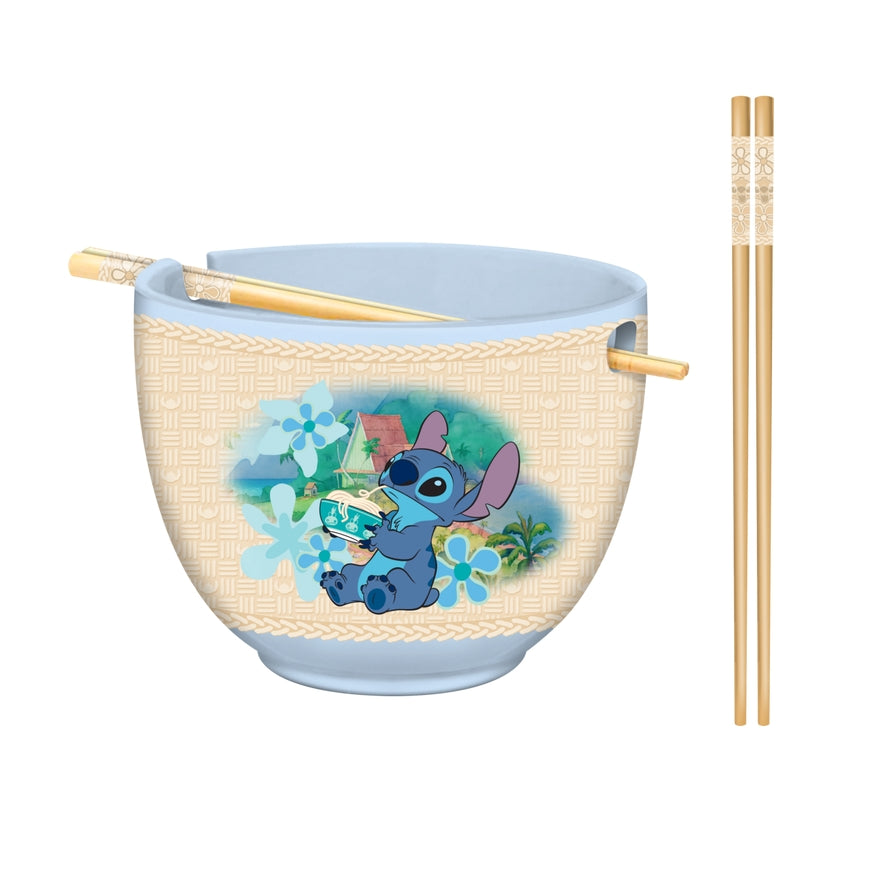 Disney Stitch Ceramic Ramen Bowl with Chopsticks