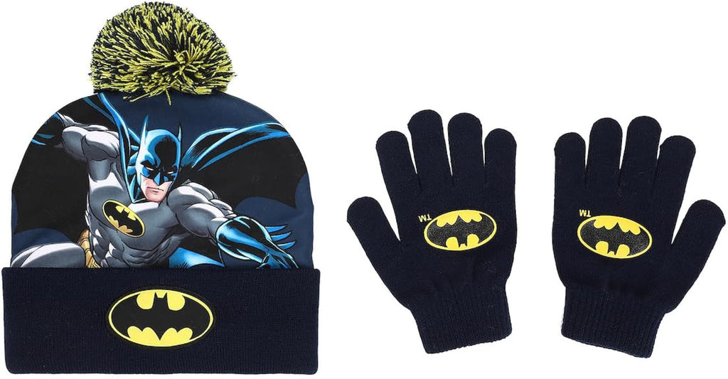 Batman Pompom Beanie and Glove Set