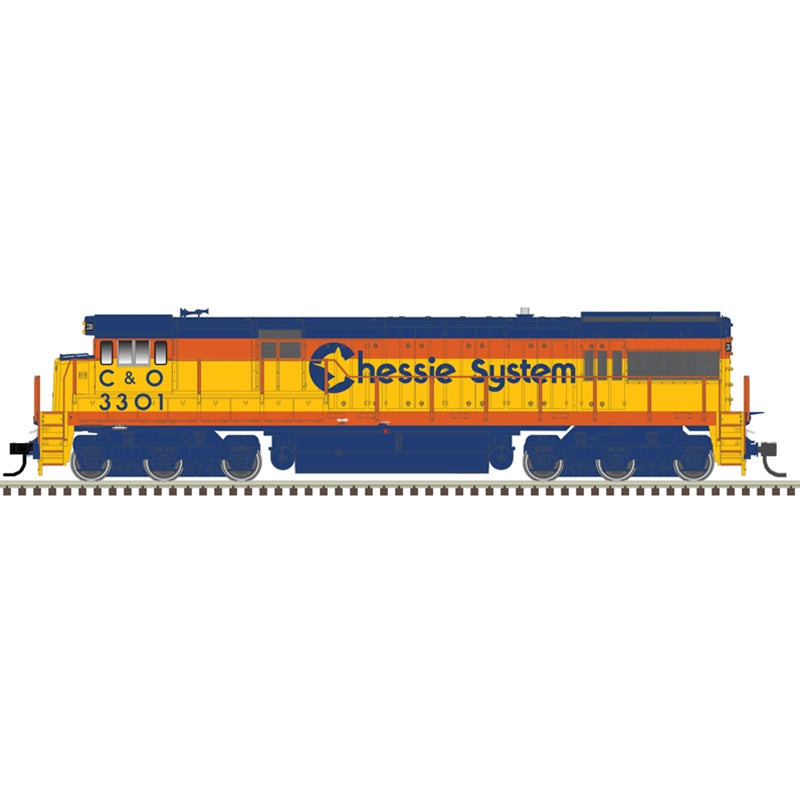 Atlas HO U30C Phase 1 Chessie #3301 DCC & Sound  Locomotive