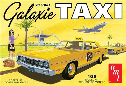 AMT AMT1243 1970 Ford Galaxie Taxi 1/25 Plastic Model Kit NIB