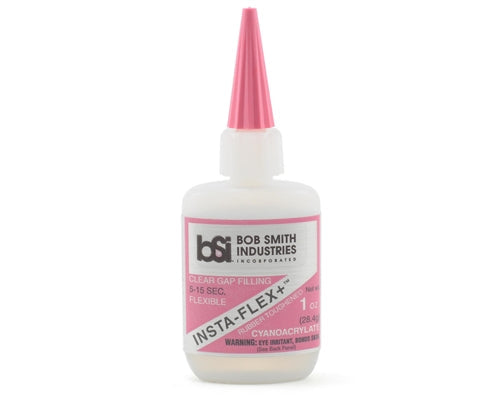 Bob Smith Industries BSI-120 Insta-Flex Rubber Toughened Clear Gap Filling Cyanoacrylate CA Glue 1 oz. (28.4 g) NIB