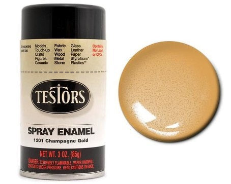 Testors 1201 Champagne Gold Enamel Spray Paint 3oz (85g) NIB