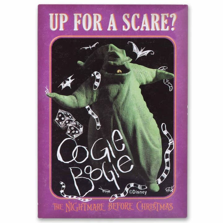Nightmare Before Christmas Oogie Boogie Up for a Scare Metal Magnet