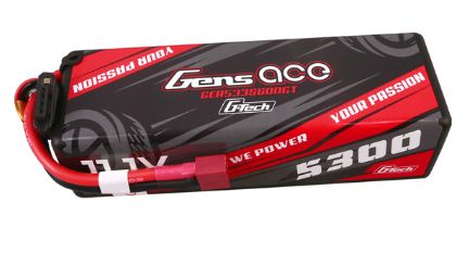 Gens Ace G-Tech 3S 11.1V 60C 5300mAh LiPo w/Deans 138x46x38mm