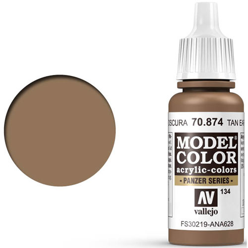 Vallejo 70874 Model Color Tan Earth Paint 17mL NIB