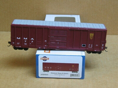 Athearn Ready To Roll ATH28243 HO 50' 5344 Montreal, Maine & Atlantic MMA77 Maroon, White, Yellow NIB