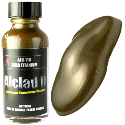 Alclad II 118 Titanium Gold Lacquer Paint 30mL NIB