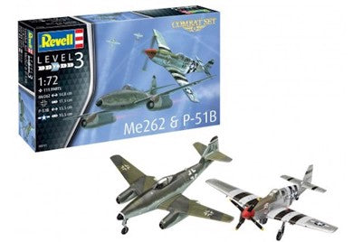 Revell Me262 & P-51B 1:72 Plastic Model Combat Set