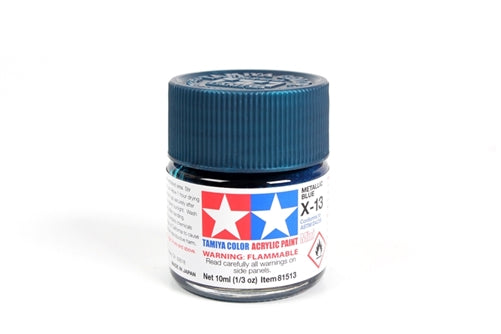 Tamiya Acrylic X-13 Metallic Blue Mini Bottle 10mL (1/3oz)