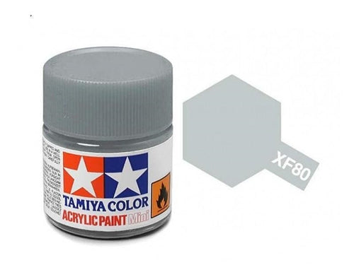 Tamiya Acrylic XF-80 Flat Royal Light Gray Mini Bottle 10mL (1/3oz)