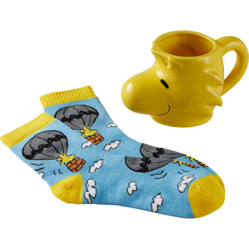 Precious Moments - Peanuts Woodstock Sculpted Mug & Socks Set