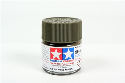 Tamiya Acrylic XF-51 Flat Khaki Drab Mini Bottle 10mL (1/3oz)