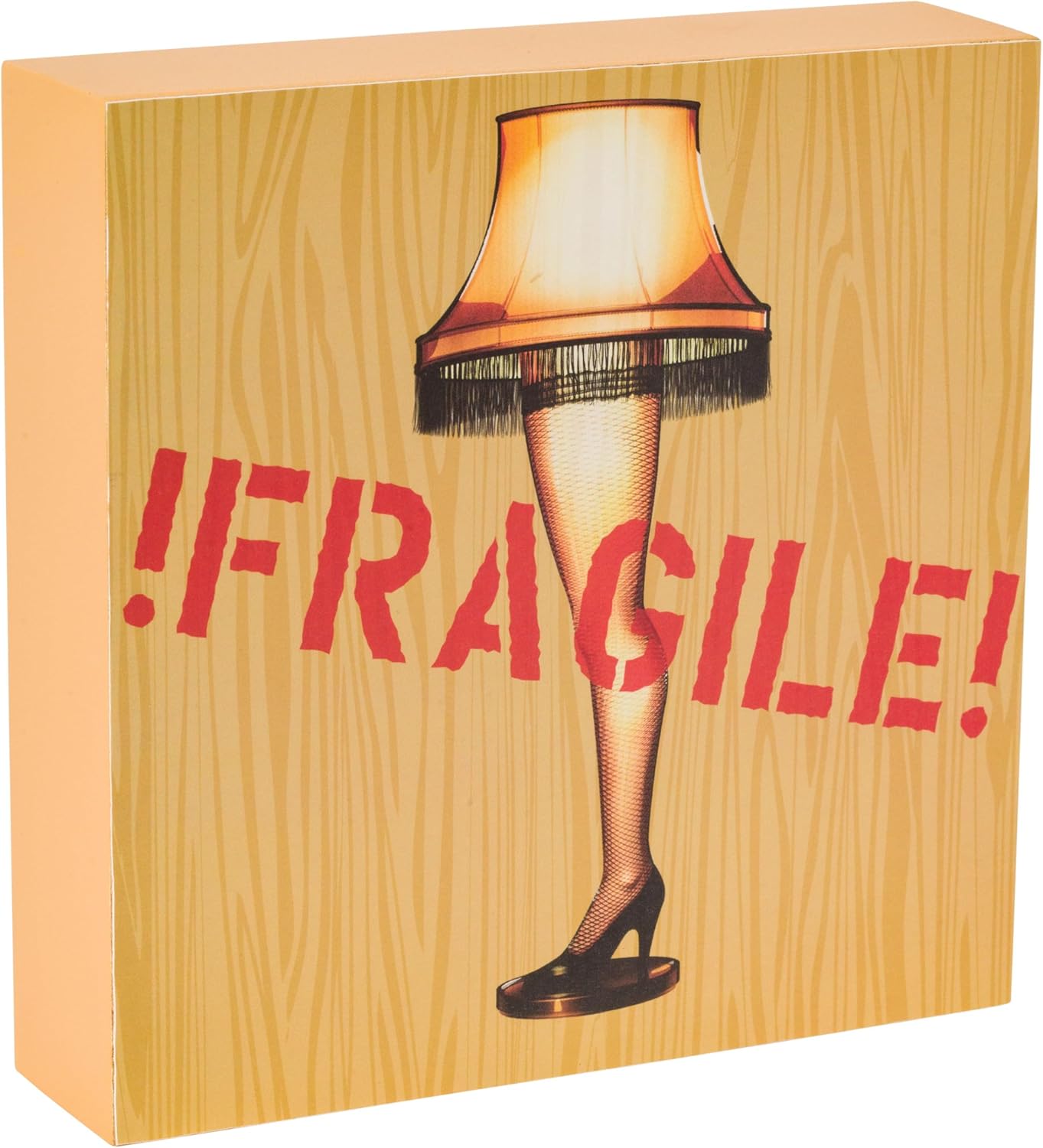 A Christmas Story Fragile Lamp 6" x 6" x 1.5" Box Wall Sign